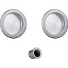 Door handle - round - chrome satin