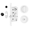 Sliding door lock WC -white