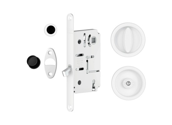 Sliding door lock WC -white