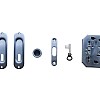 2A: Sliding door lock KEY - oval - matt chrome