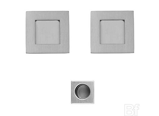 Door bowl set - square/square - matte chrome