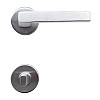  Door handle with toilet lock - round - Matt chrome