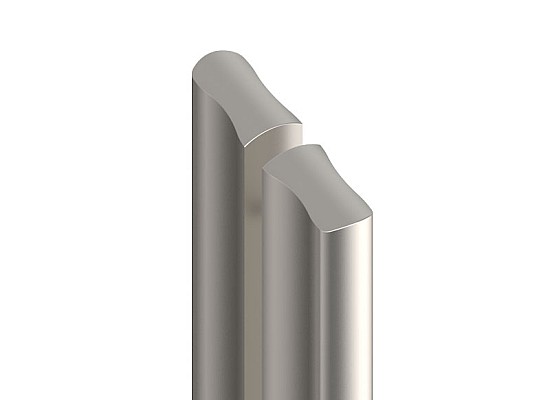 Tempo door handle, silver