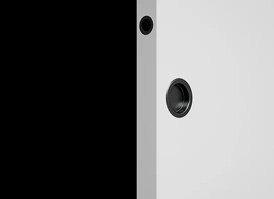 Door handle Round, black Door handle Round, black