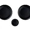 Door handle Round, black
