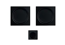 Deurkom set - vierkant - zwart Deurkom set - vierkant - zwart