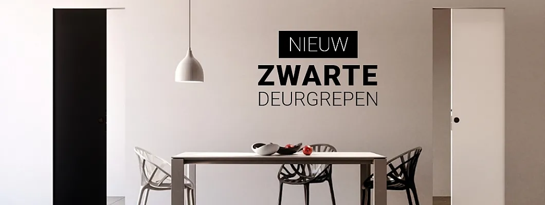 Nieuw: Schuifdeurgreep zwarte uitvoering Nieuw: Schuifdeurgreep zwarte uitvoering