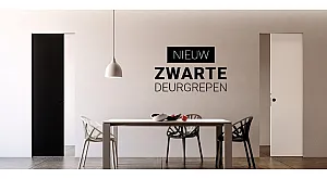 Nieuw: Schuifdeurgreep zwarte uitvoering Nieuw: Schuifdeurgreep zwarte uitvoering