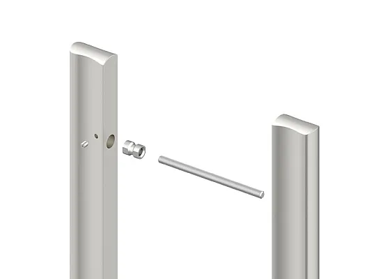 Tempo door handle, silver Tempo door handle, silver