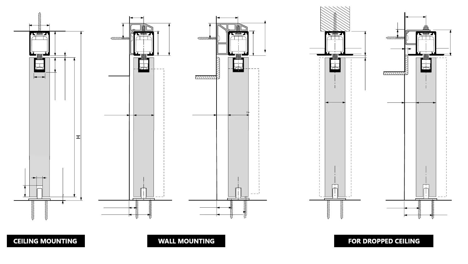how do I attach a rail for a sliding door